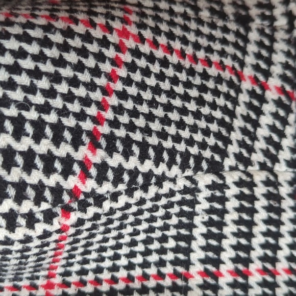 Talbots Black and White Plaid Blazer Houndstooth - Picture 2 of 10